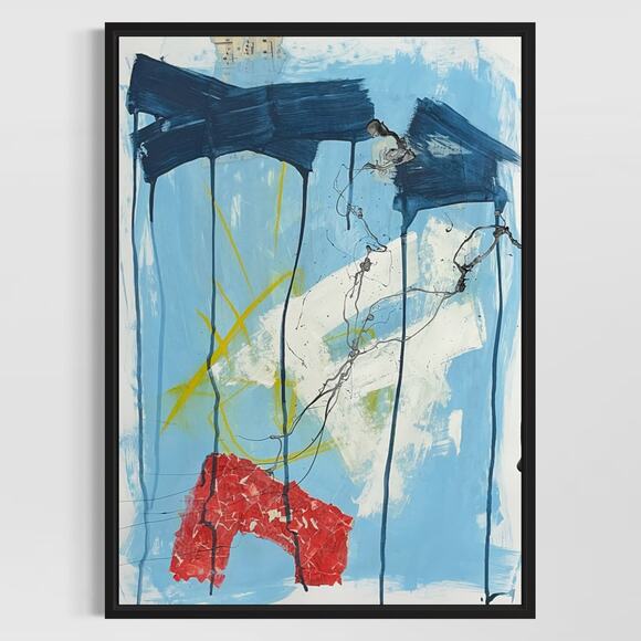 Original Mixed Media Abstract Art Painting 18x24 “Flavor